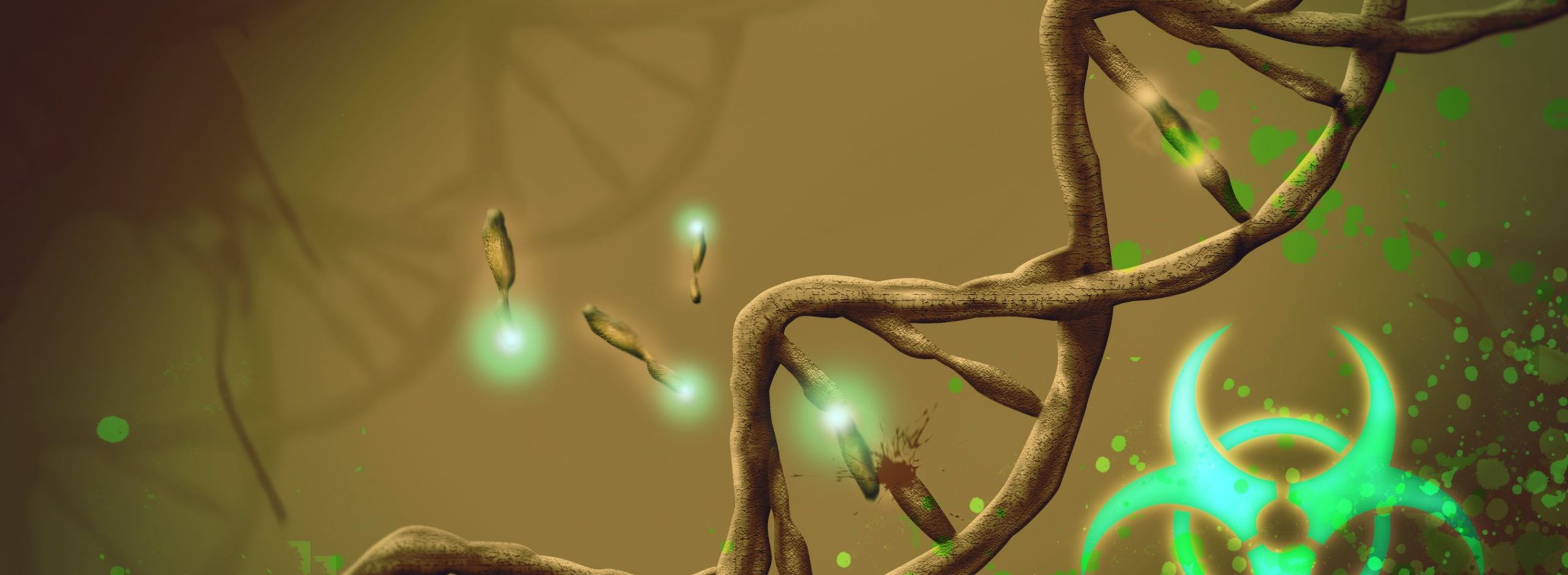 Toxic,Microscopic,Dna,Strands.,Biohazard,Materials,,Pandemic,And,Chemical,Warfare